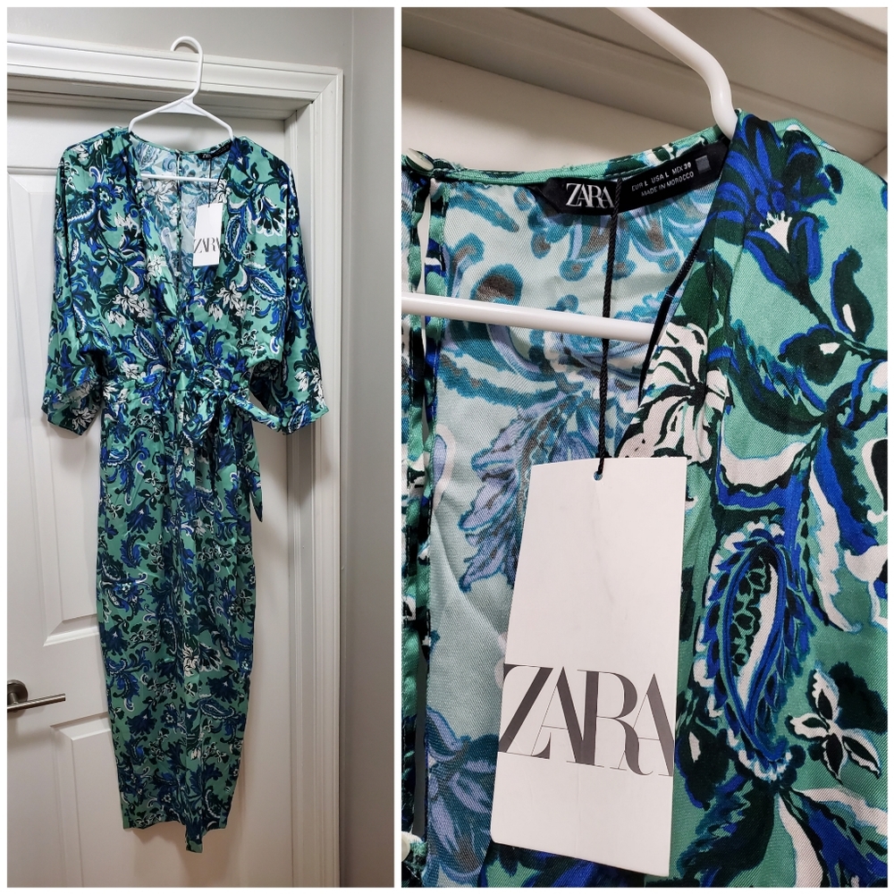 NWT, ZARA, Printed Jumpsuit - Picture 6 of 9
